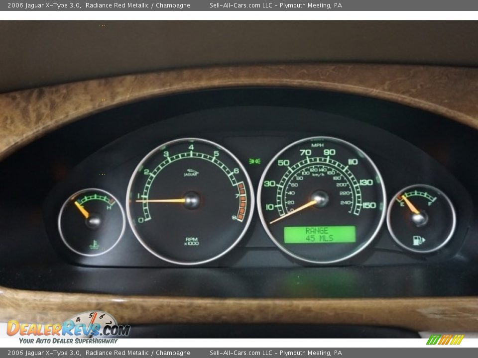 2006 Jaguar X-Type 3.0 Radiance Red Metallic / Champagne Photo #34