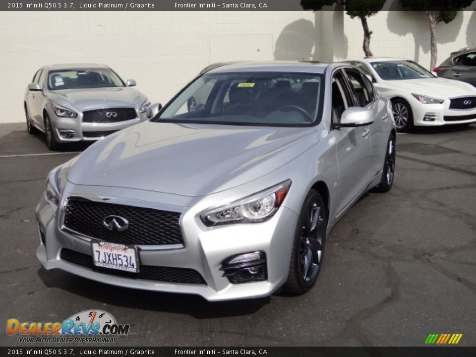 2015 Infiniti Q50 S 3.7 Liquid Platinum / Graphite Photo #1