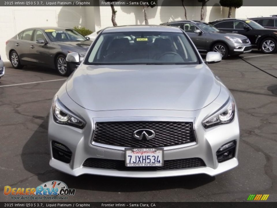 2015 Infiniti Q50 S 3.7 Liquid Platinum / Graphite Photo #2