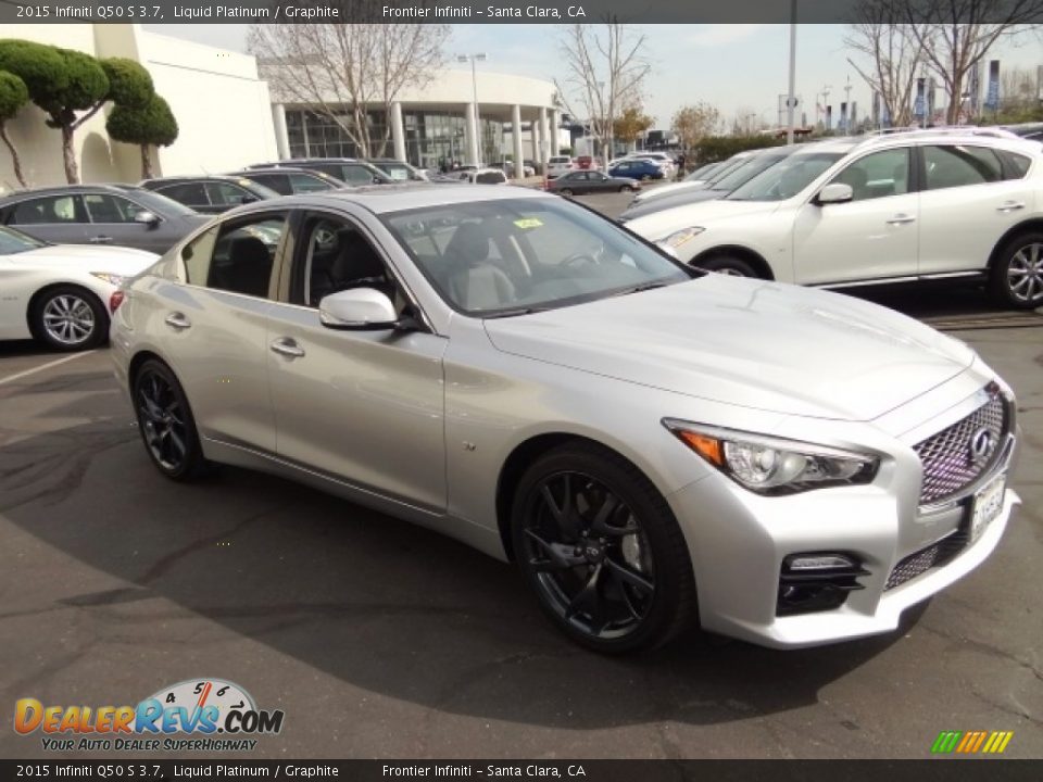 2015 Infiniti Q50 S 3.7 Liquid Platinum / Graphite Photo #4