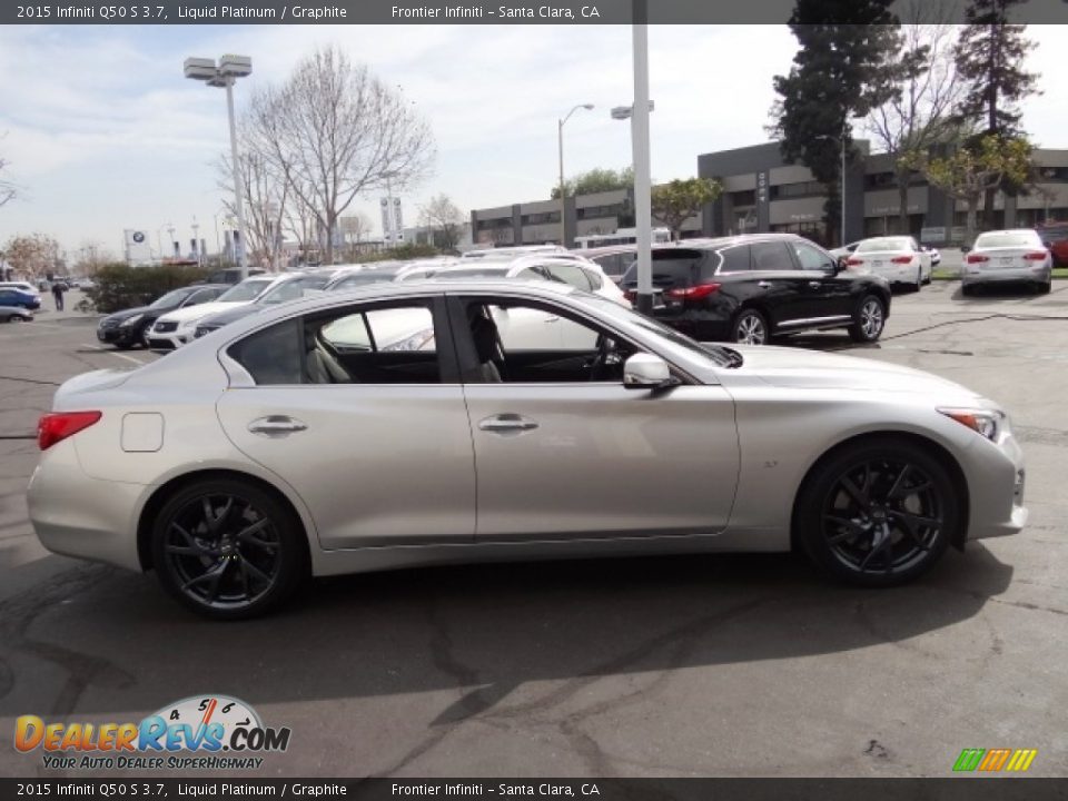 2015 Infiniti Q50 S 3.7 Liquid Platinum / Graphite Photo #6