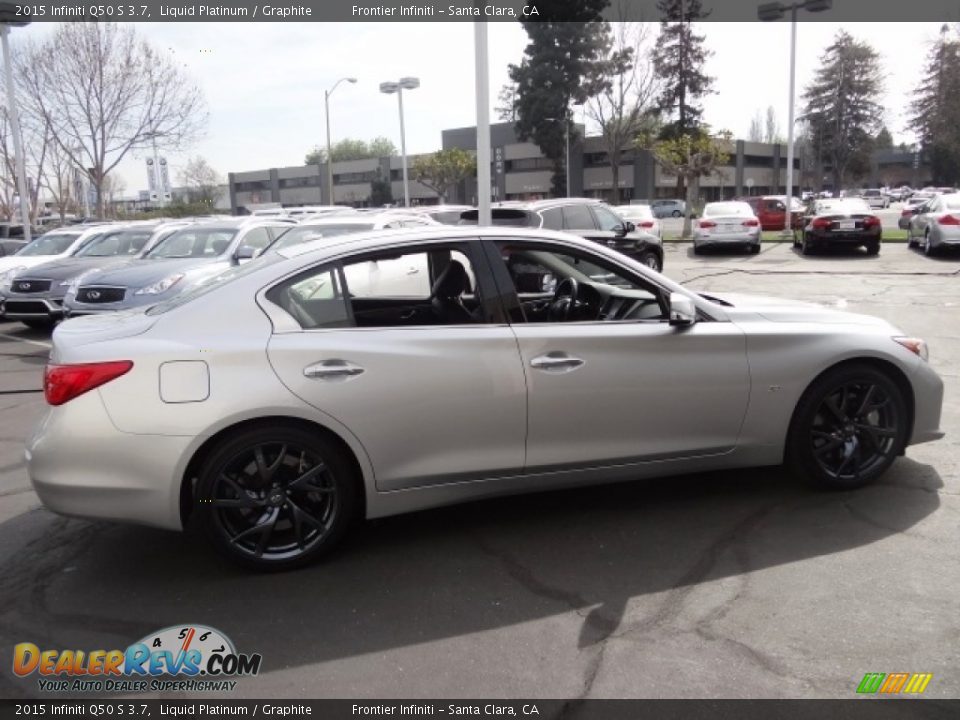 2015 Infiniti Q50 S 3.7 Liquid Platinum / Graphite Photo #7