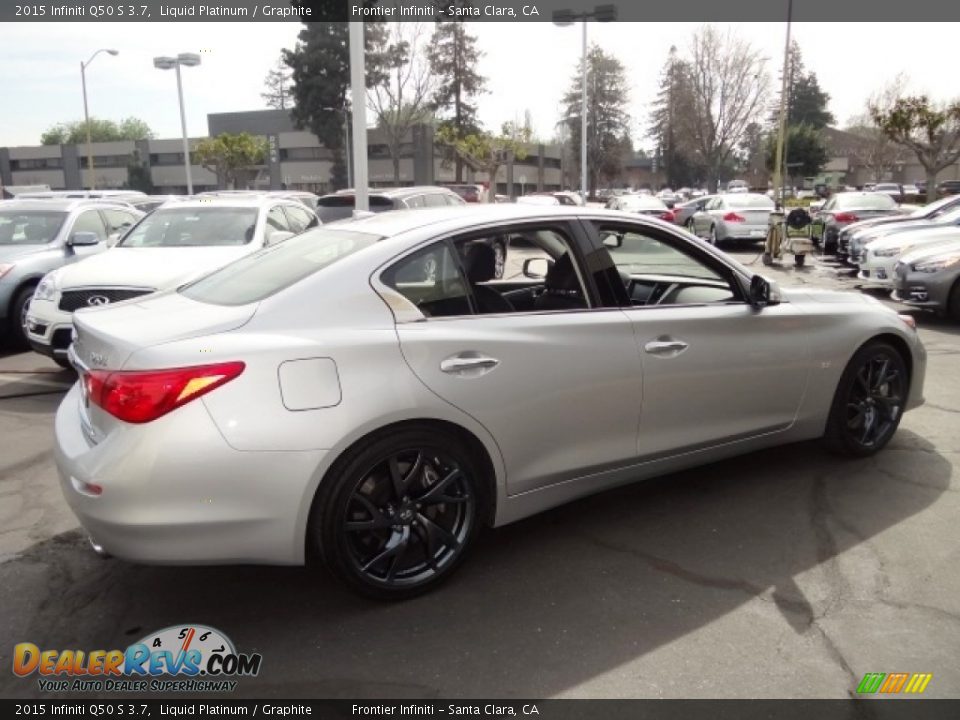 2015 Infiniti Q50 S 3.7 Liquid Platinum / Graphite Photo #8