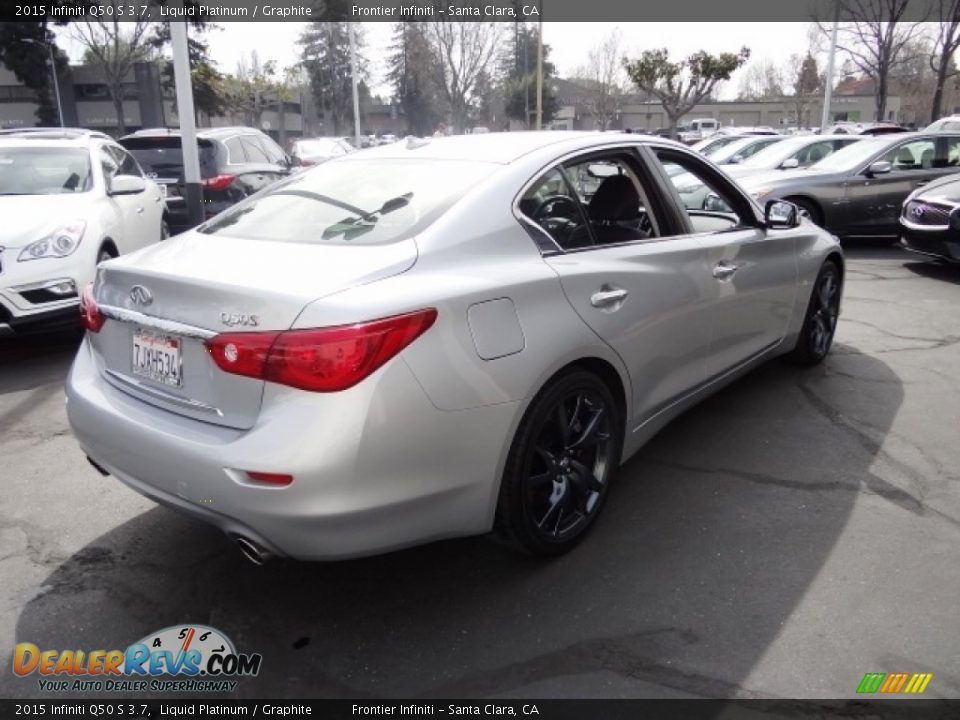 2015 Infiniti Q50 S 3.7 Liquid Platinum / Graphite Photo #9