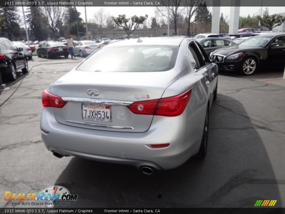 2015 Infiniti Q50 S 3.7 Liquid Platinum / Graphite Photo #10