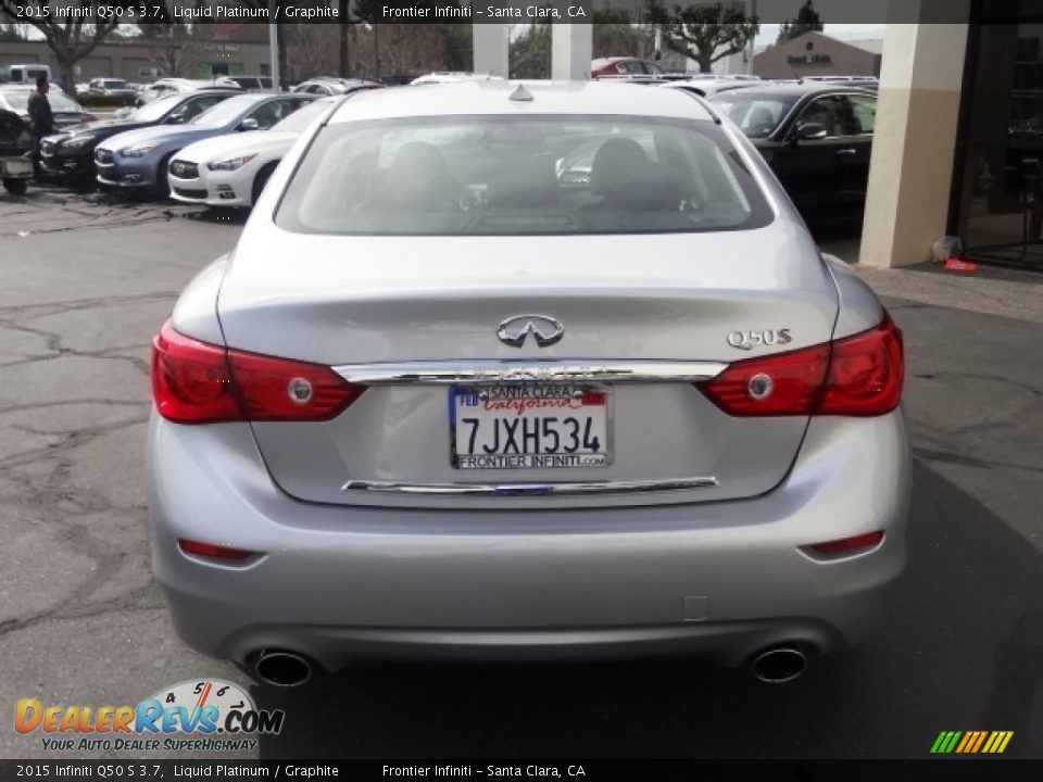 2015 Infiniti Q50 S 3.7 Liquid Platinum / Graphite Photo #11