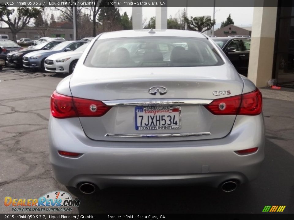 2015 Infiniti Q50 S 3.7 Liquid Platinum / Graphite Photo #12
