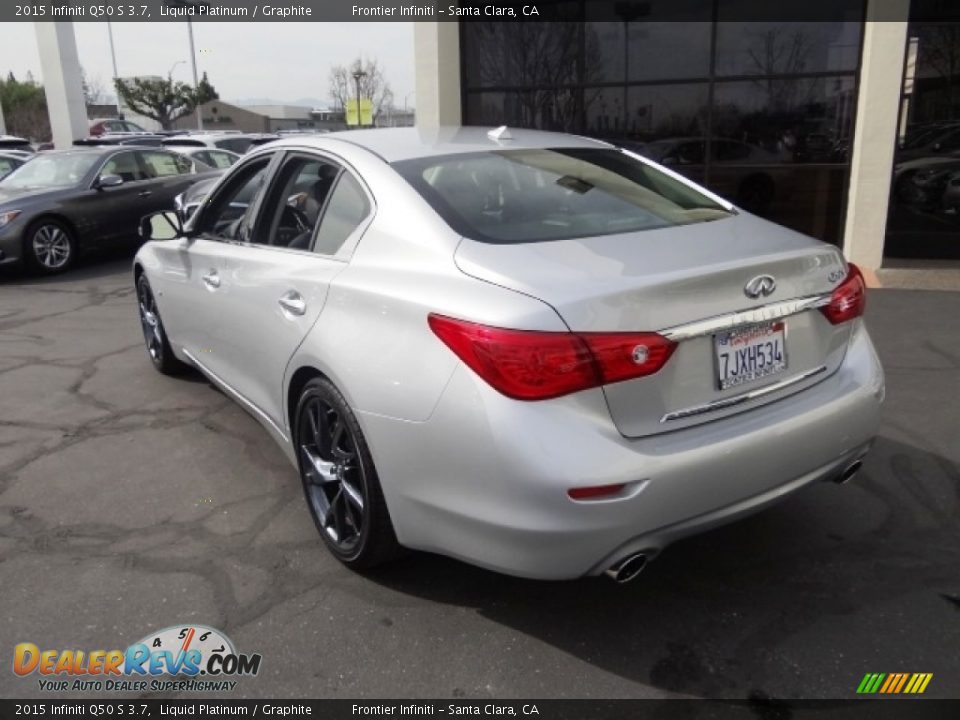 2015 Infiniti Q50 S 3.7 Liquid Platinum / Graphite Photo #13