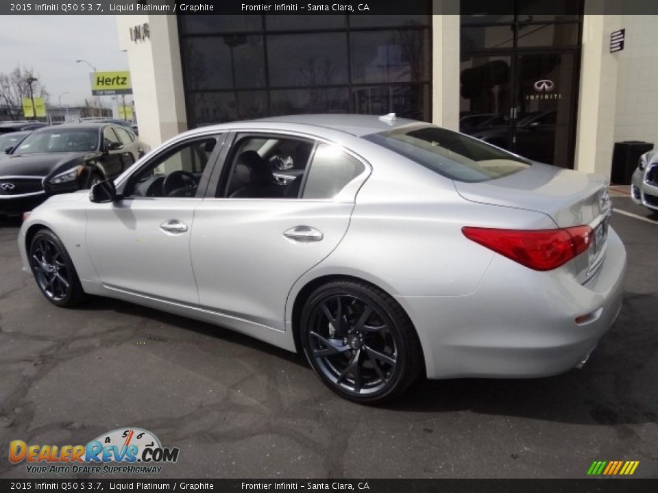 2015 Infiniti Q50 S 3.7 Liquid Platinum / Graphite Photo #14