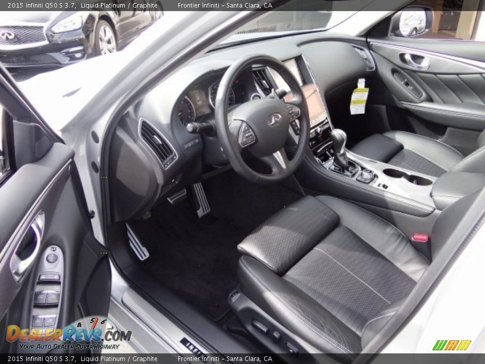 Graphite Interior - 2015 Infiniti Q50 S 3.7 Photo #18