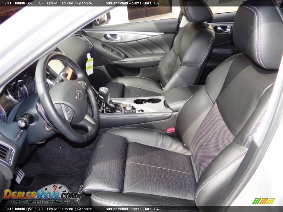 2015 Infiniti Q50 S 3.7 Liquid Platinum / Graphite Photo #19