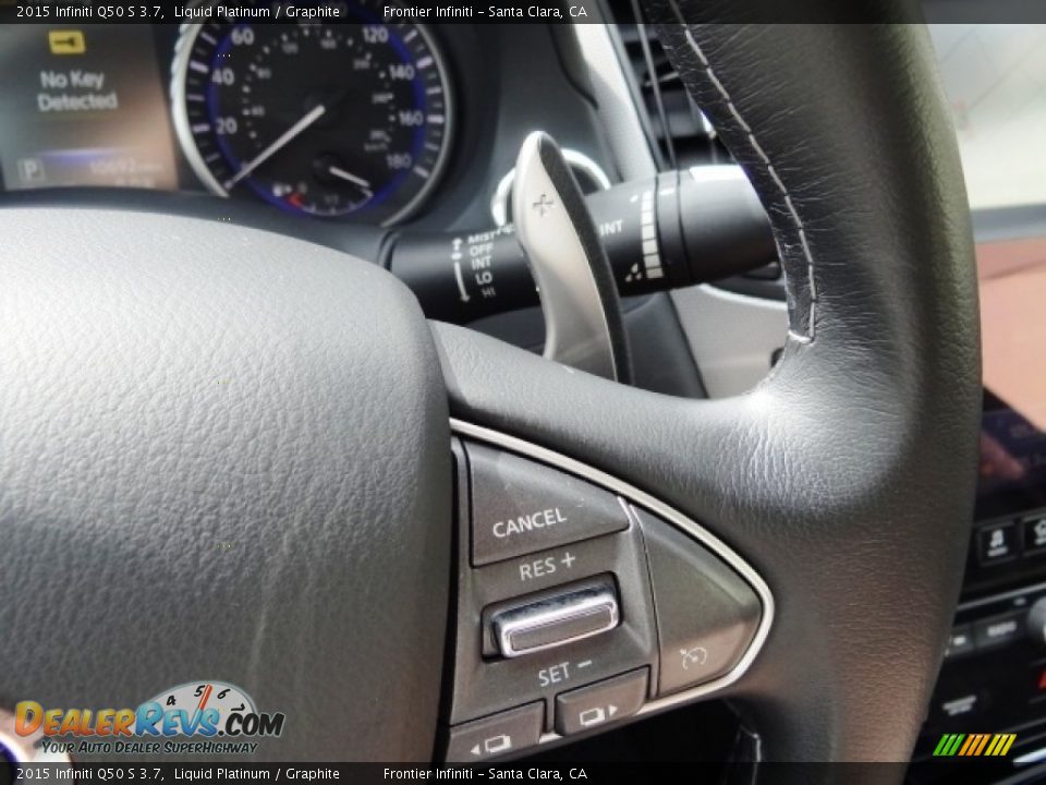 2015 Infiniti Q50 S 3.7 Liquid Platinum / Graphite Photo #23