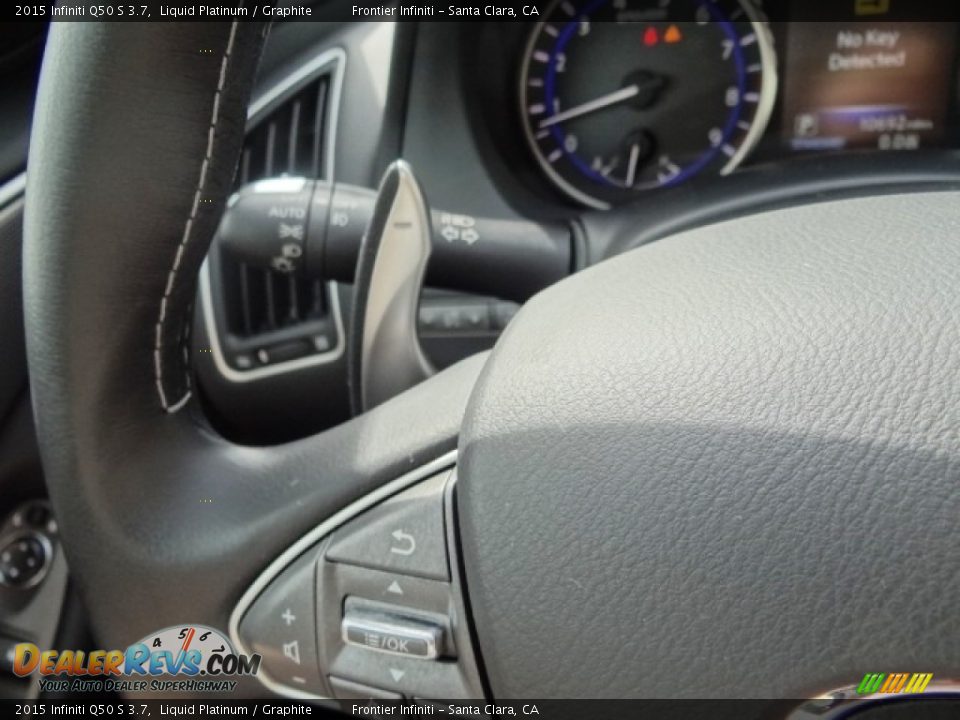 2015 Infiniti Q50 S 3.7 Liquid Platinum / Graphite Photo #24