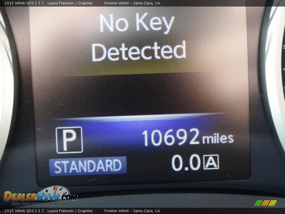 2015 Infiniti Q50 S 3.7 Liquid Platinum / Graphite Photo #27