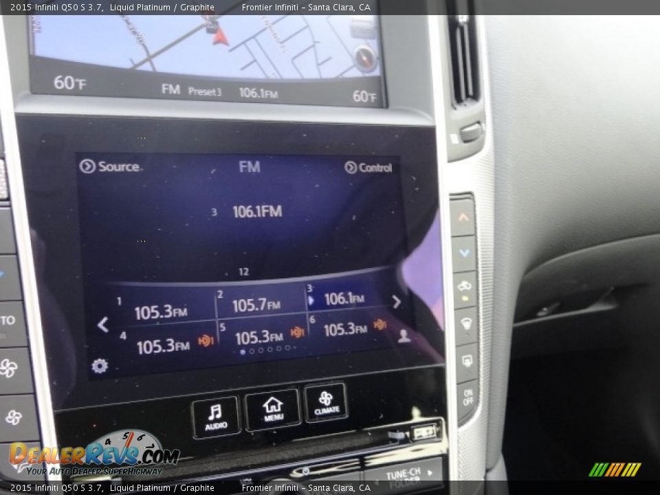 2015 Infiniti Q50 S 3.7 Liquid Platinum / Graphite Photo #29