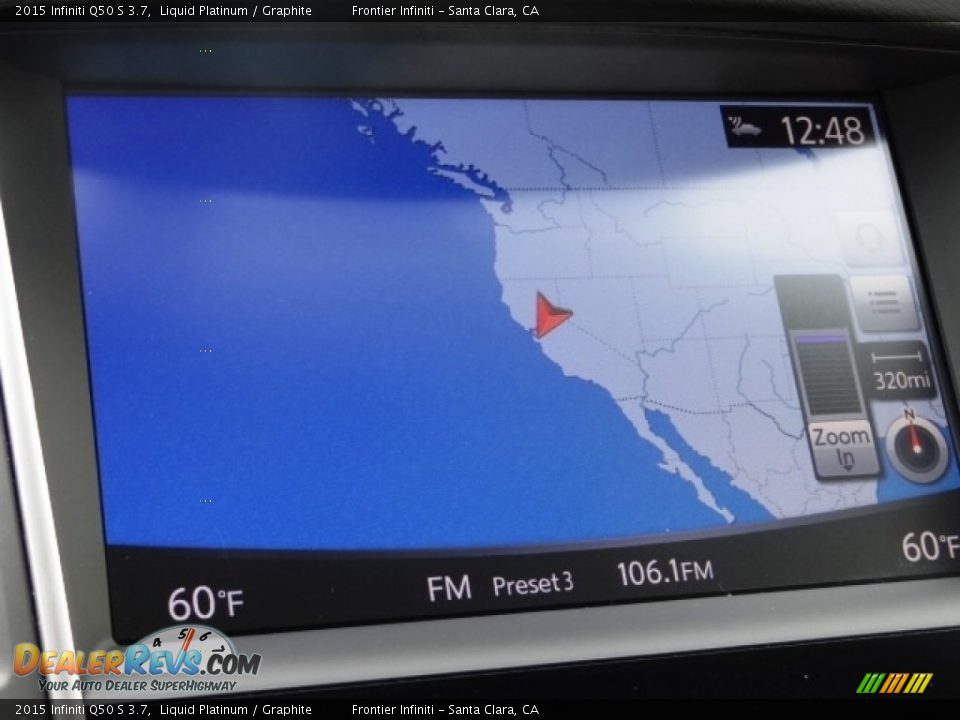 2015 Infiniti Q50 S 3.7 Liquid Platinum / Graphite Photo #32