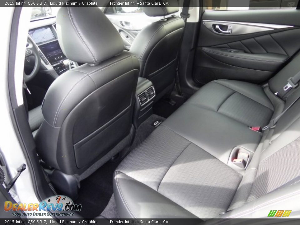 2015 Infiniti Q50 S 3.7 Liquid Platinum / Graphite Photo #35