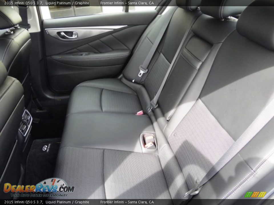 2015 Infiniti Q50 S 3.7 Liquid Platinum / Graphite Photo #36