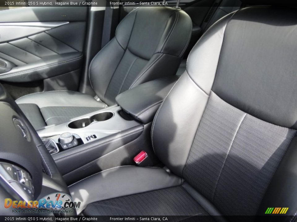 2015 Infiniti Q50 S Hybrid Hagane Blue / Graphite Photo #20