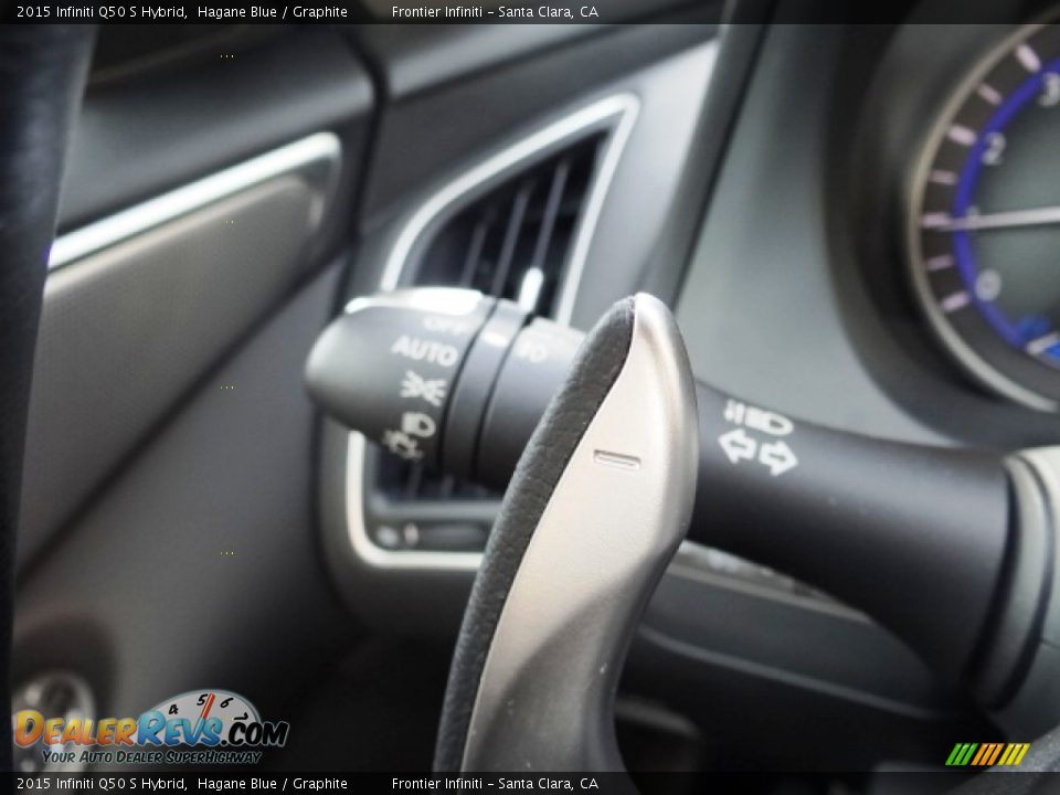 2015 Infiniti Q50 S Hybrid Hagane Blue / Graphite Photo #26