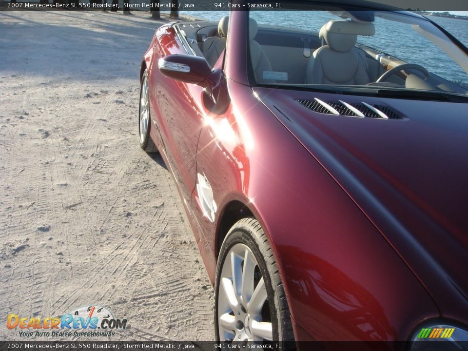 2007 Mercedes-Benz SL 550 Roadster Storm Red Metallic / Java Photo #9