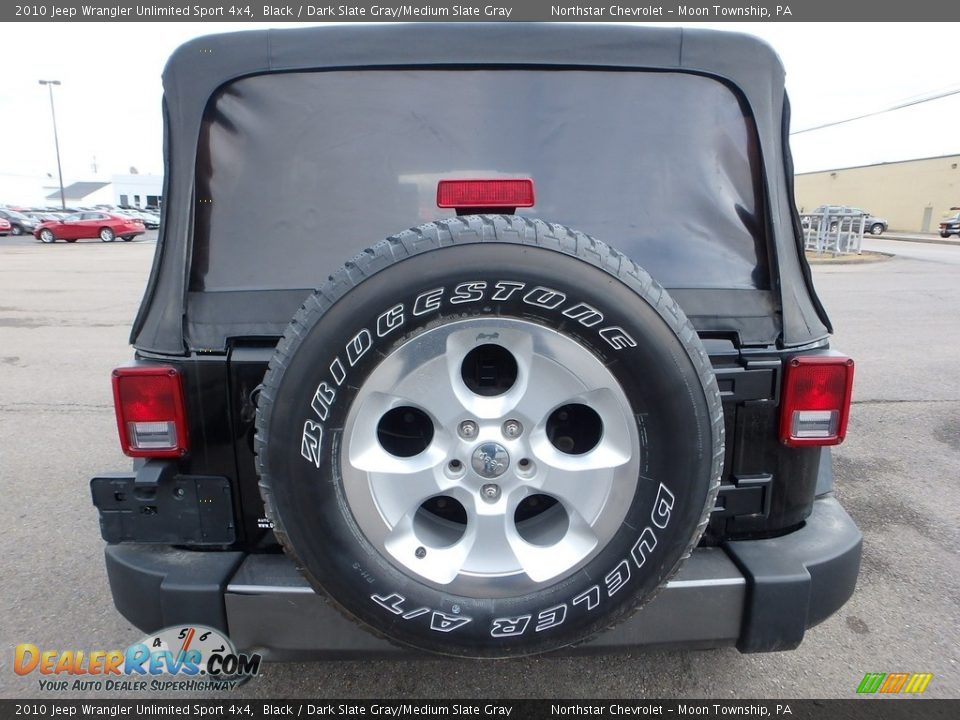 2010 Jeep Wrangler Unlimited Sport 4x4 Black / Dark Slate Gray/Medium Slate Gray Photo #3