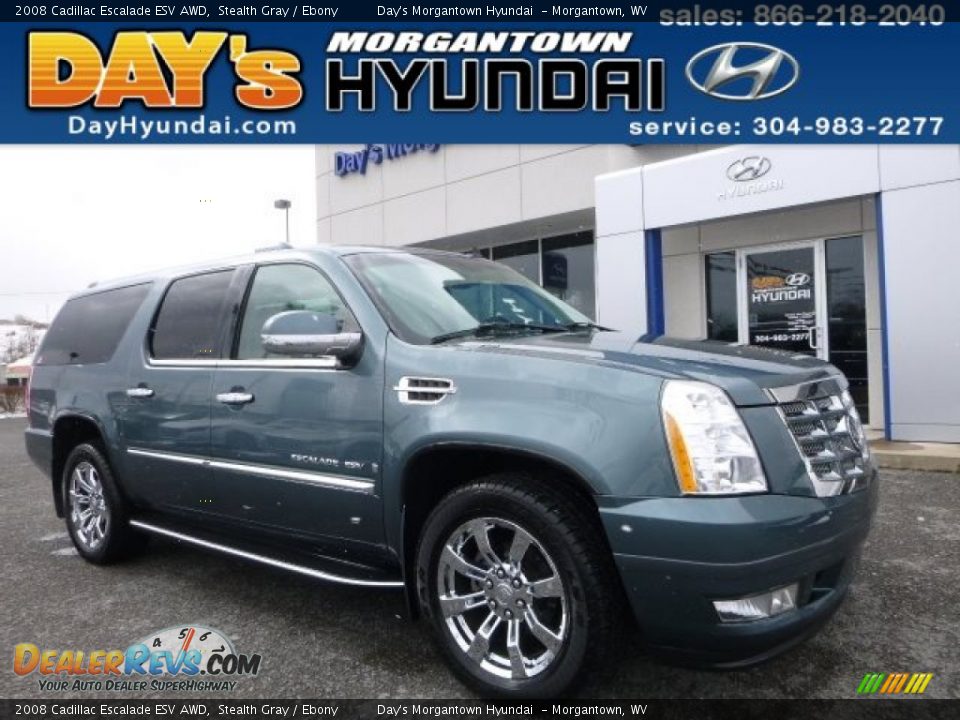 2008 Cadillac Escalade ESV AWD Stealth Gray / Ebony Photo #1
