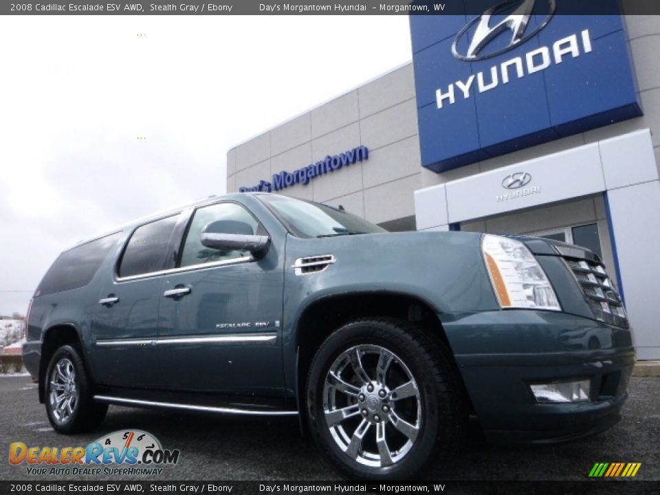 2008 Cadillac Escalade ESV AWD Stealth Gray / Ebony Photo #2