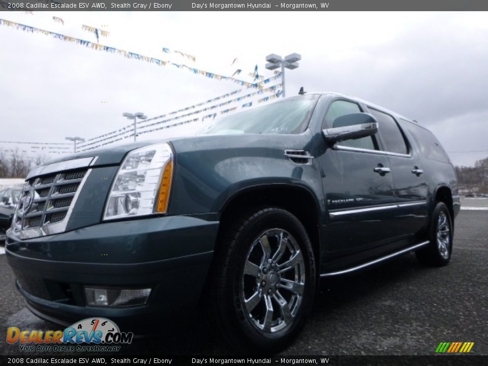 2008 Cadillac Escalade ESV AWD Stealth Gray / Ebony Photo #18