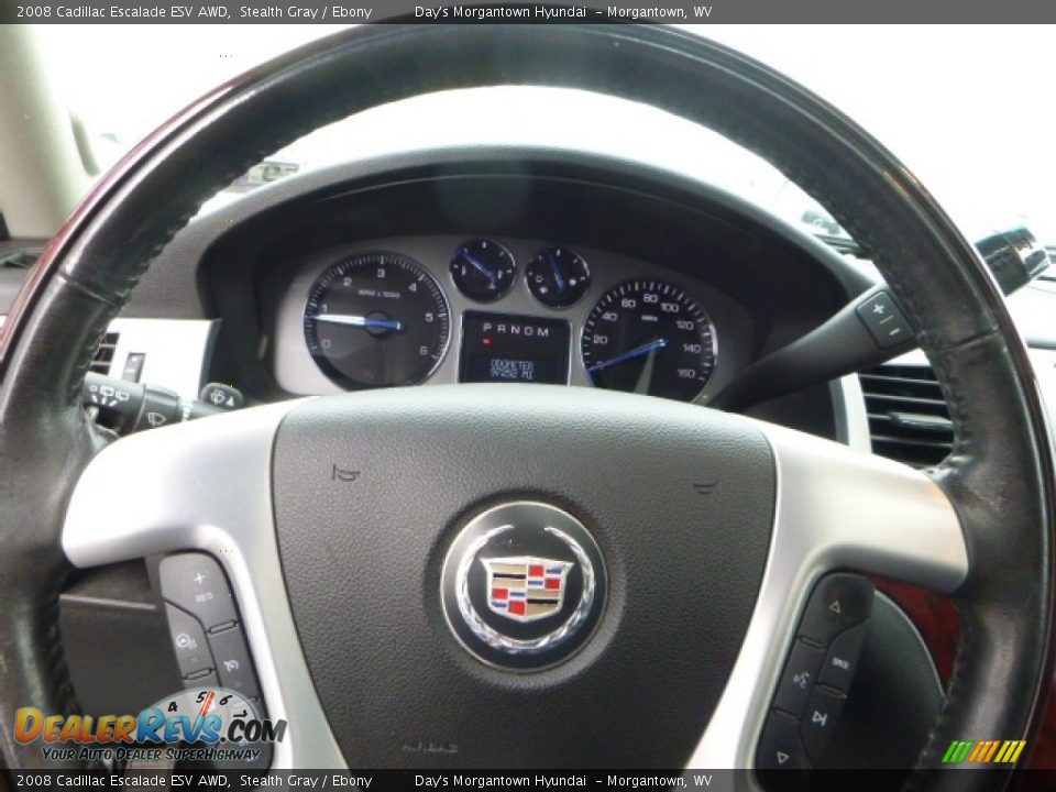 2008 Cadillac Escalade ESV AWD Stealth Gray / Ebony Photo #27