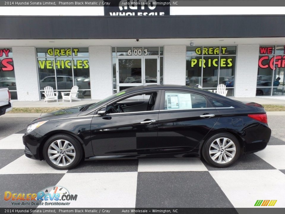 2014 Hyundai Sonata Limited Phantom Black Metallic / Gray Photo #1