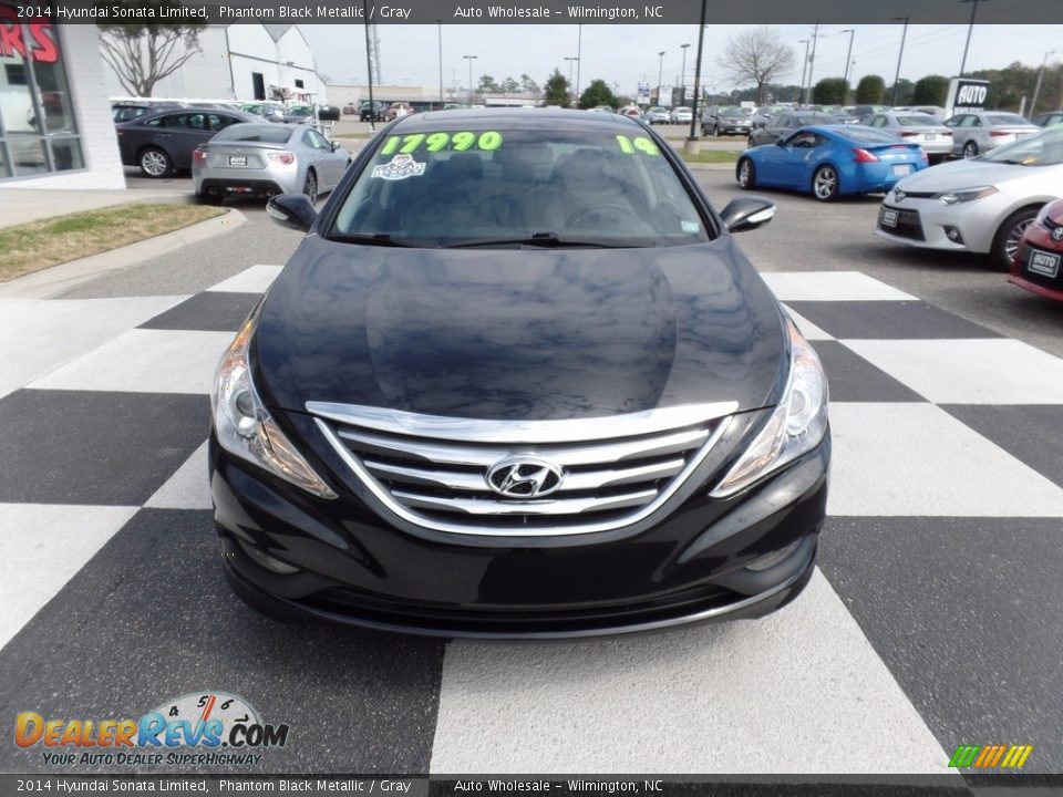 2014 Hyundai Sonata Limited Phantom Black Metallic / Gray Photo #2
