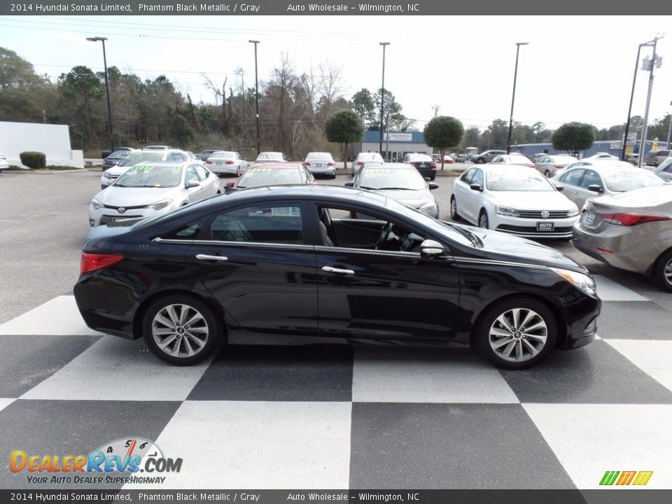 2014 Hyundai Sonata Limited Phantom Black Metallic / Gray Photo #3