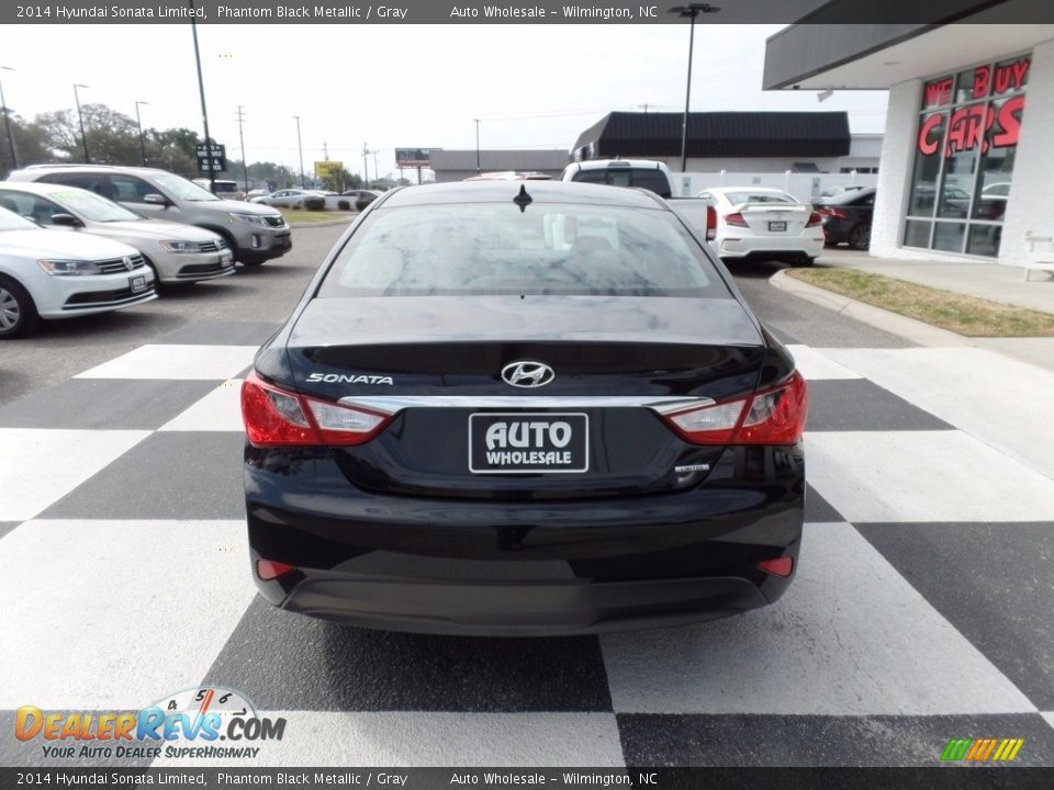 2014 Hyundai Sonata Limited Phantom Black Metallic / Gray Photo #4
