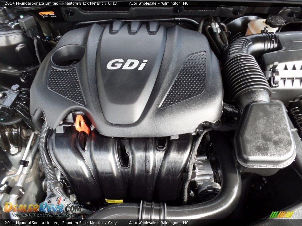 2014 Hyundai Sonata Limited Phantom Black Metallic / Gray Photo #6