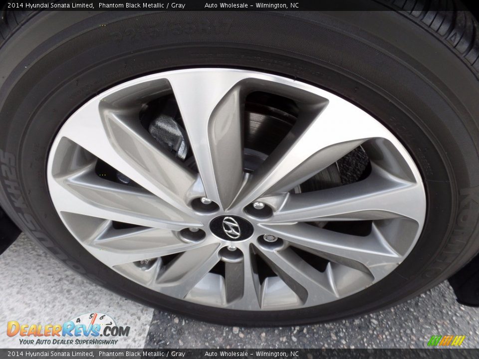 2014 Hyundai Sonata Limited Phantom Black Metallic / Gray Photo #7