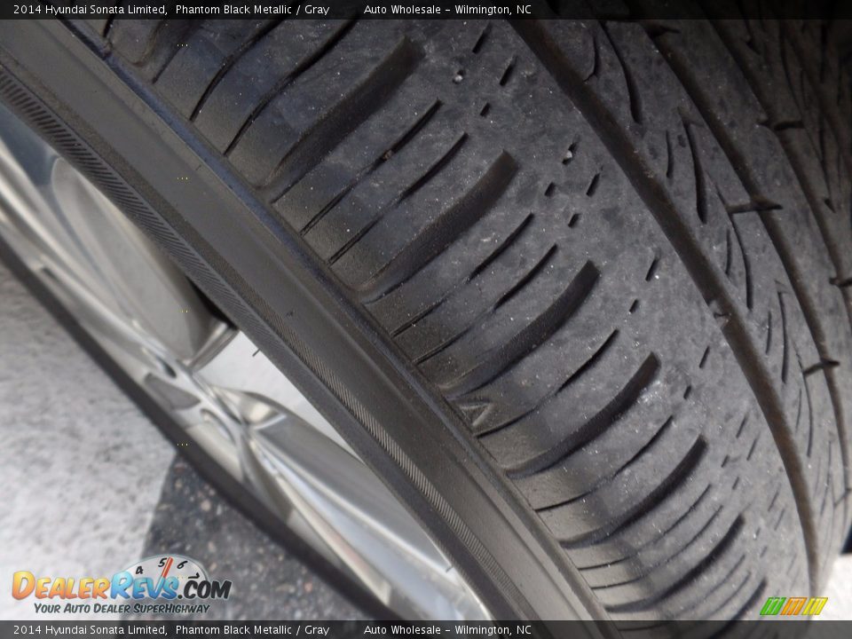 2014 Hyundai Sonata Limited Phantom Black Metallic / Gray Photo #8