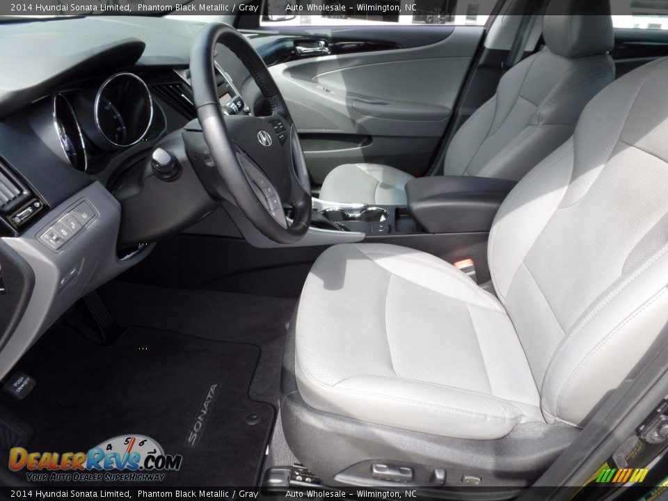 2014 Hyundai Sonata Limited Phantom Black Metallic / Gray Photo #10