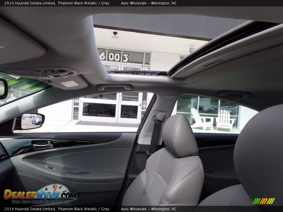 2014 Hyundai Sonata Limited Phantom Black Metallic / Gray Photo #11