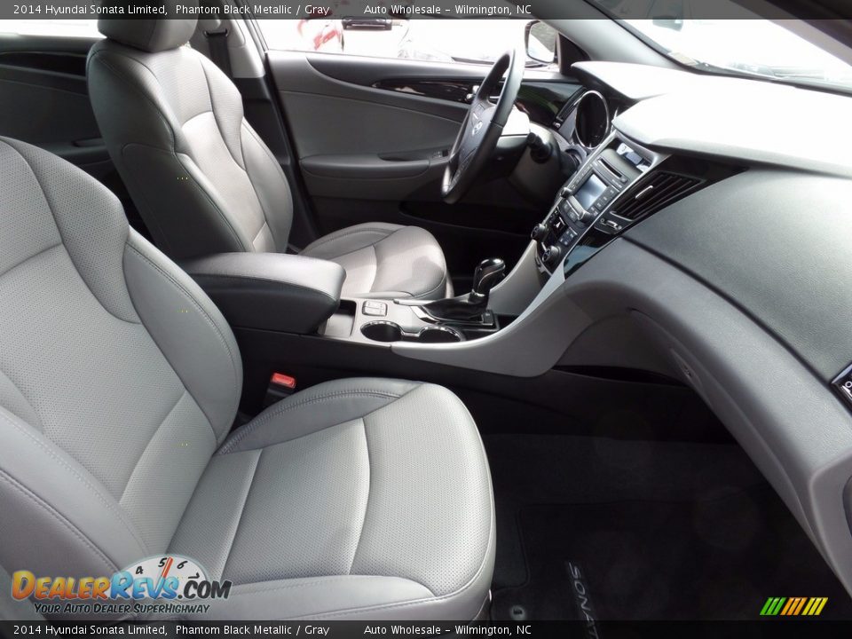 2014 Hyundai Sonata Limited Phantom Black Metallic / Gray Photo #13