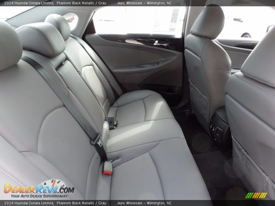 2014 Hyundai Sonata Limited Phantom Black Metallic / Gray Photo #14