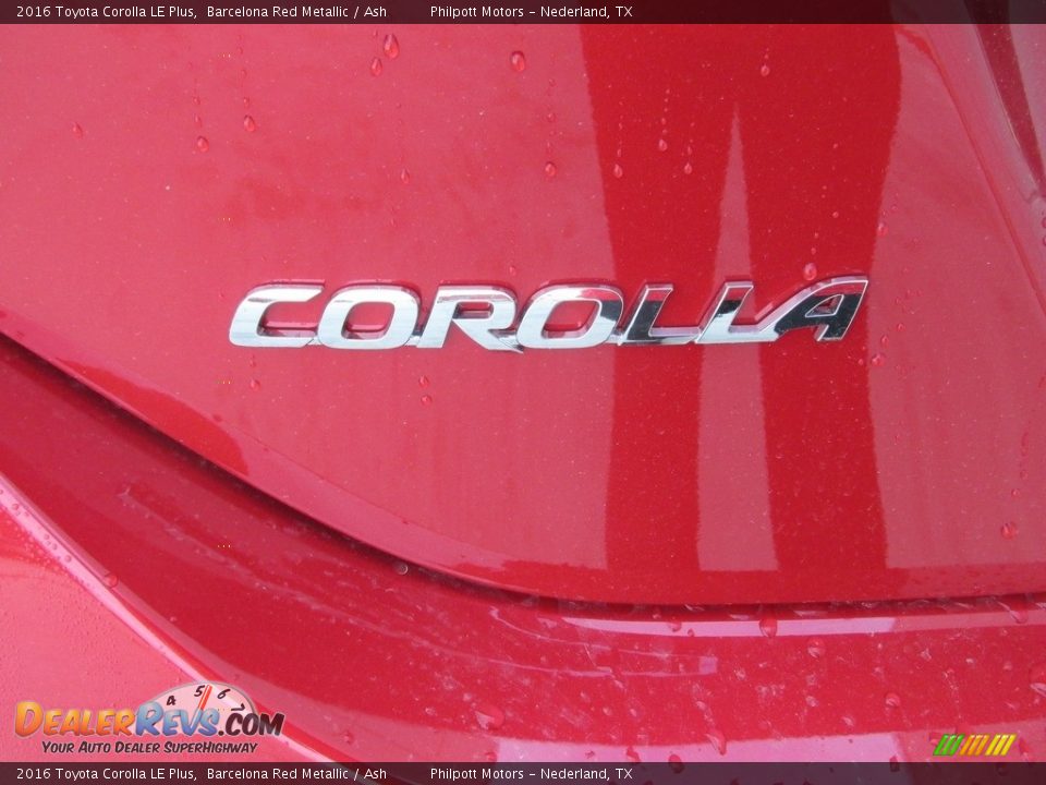 2016 Toyota Corolla LE Plus Barcelona Red Metallic / Ash Photo #14