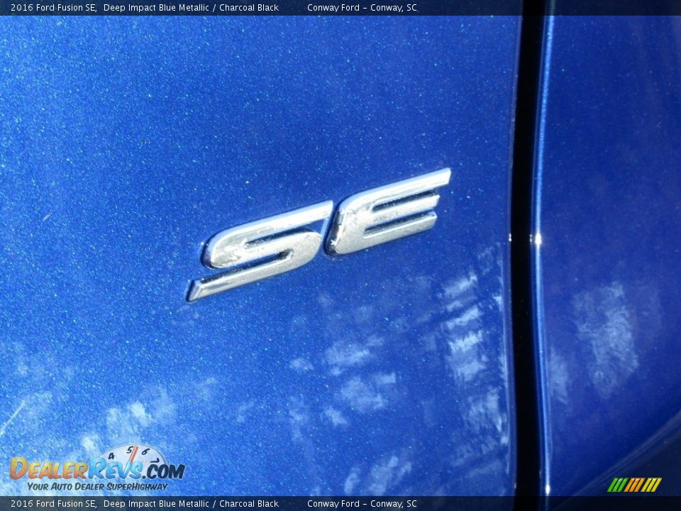 2016 Ford Fusion SE Deep Impact Blue Metallic / Charcoal Black Photo #5