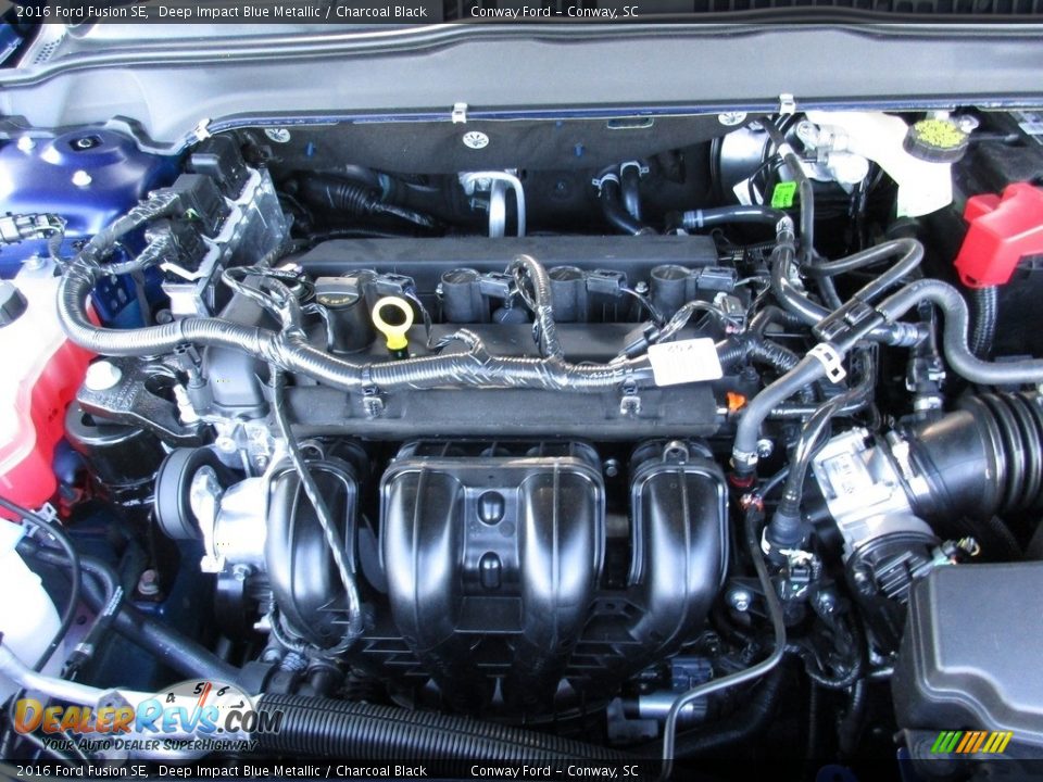 2016 Ford Fusion SE Deep Impact Blue Metallic / Charcoal Black Photo #12
