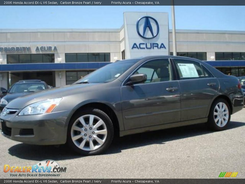 2006 Honda Accord EX-L V6 Sedan Carbon Bronze Pearl / Ivory Photo #2