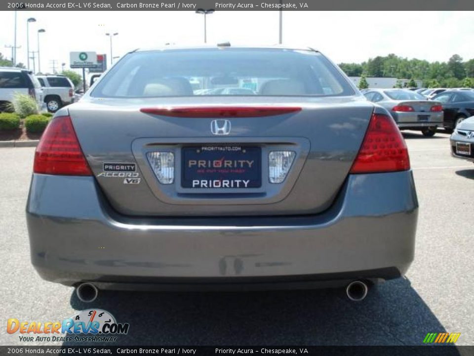 2006 Honda Accord EX-L V6 Sedan Carbon Bronze Pearl / Ivory Photo #5