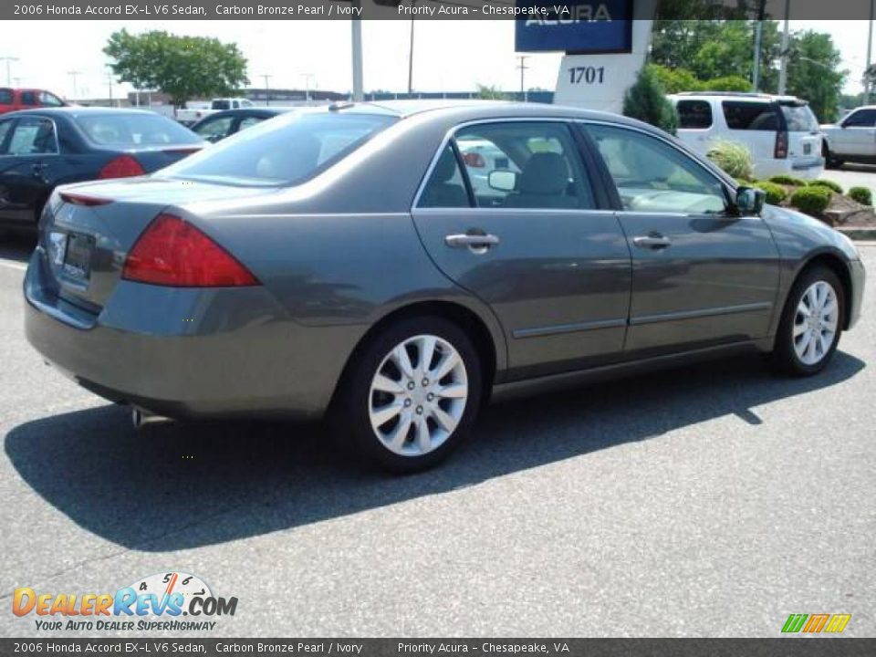 2006 Honda Accord EX-L V6 Sedan Carbon Bronze Pearl / Ivory Photo #6