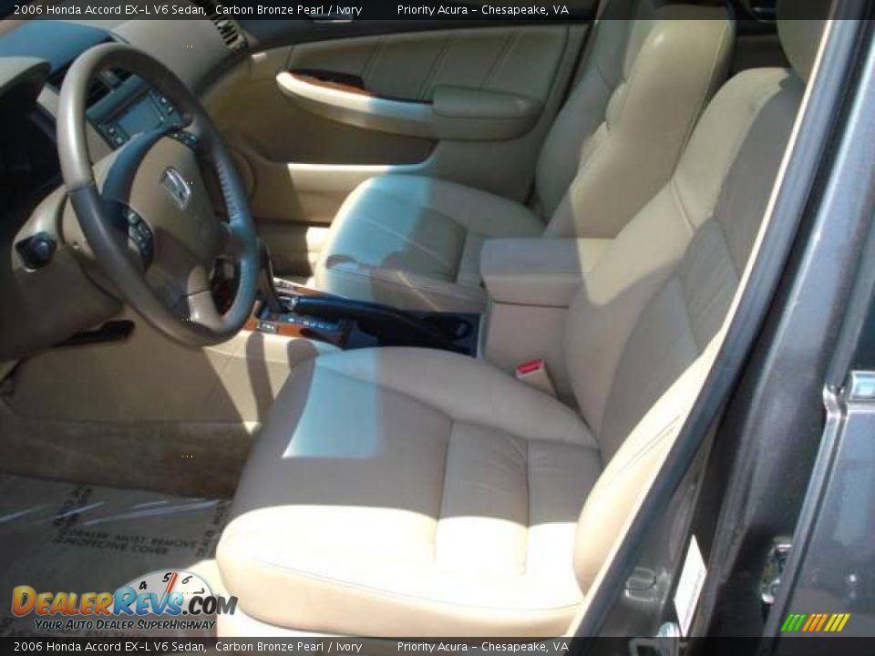 2006 Honda Accord EX-L V6 Sedan Carbon Bronze Pearl / Ivory Photo #10