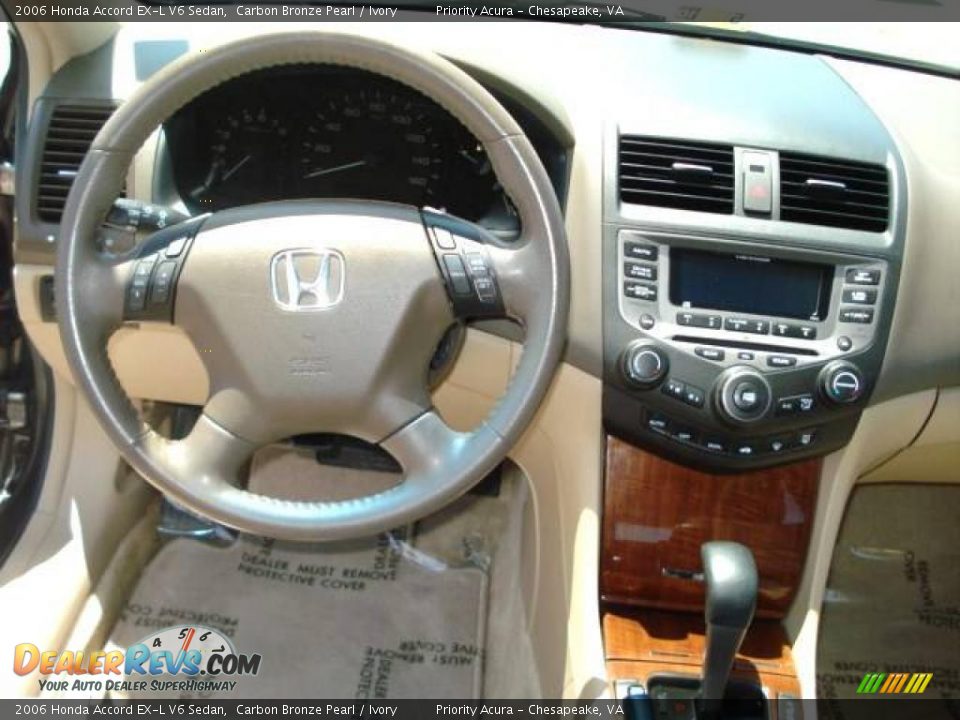 2006 Honda Accord EX-L V6 Sedan Carbon Bronze Pearl / Ivory Photo #12
