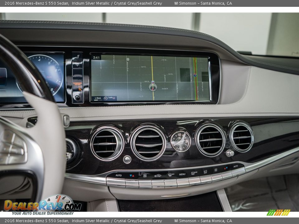 2016 Mercedes-Benz S 550 Sedan Iridium Silver Metallic / Crystal Grey/Seashell Grey Photo #8